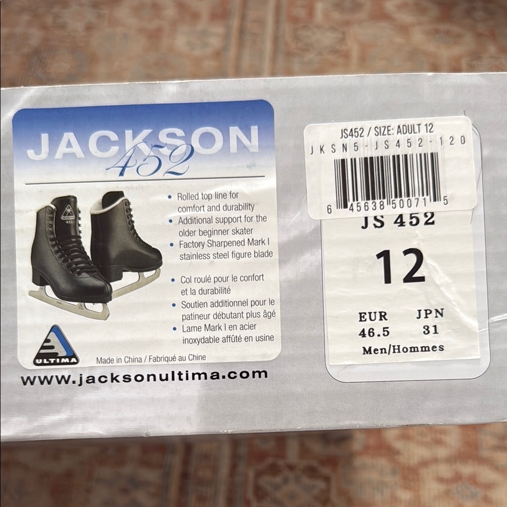 Jackson Ultima Black Figure Skates sz 12 EUC